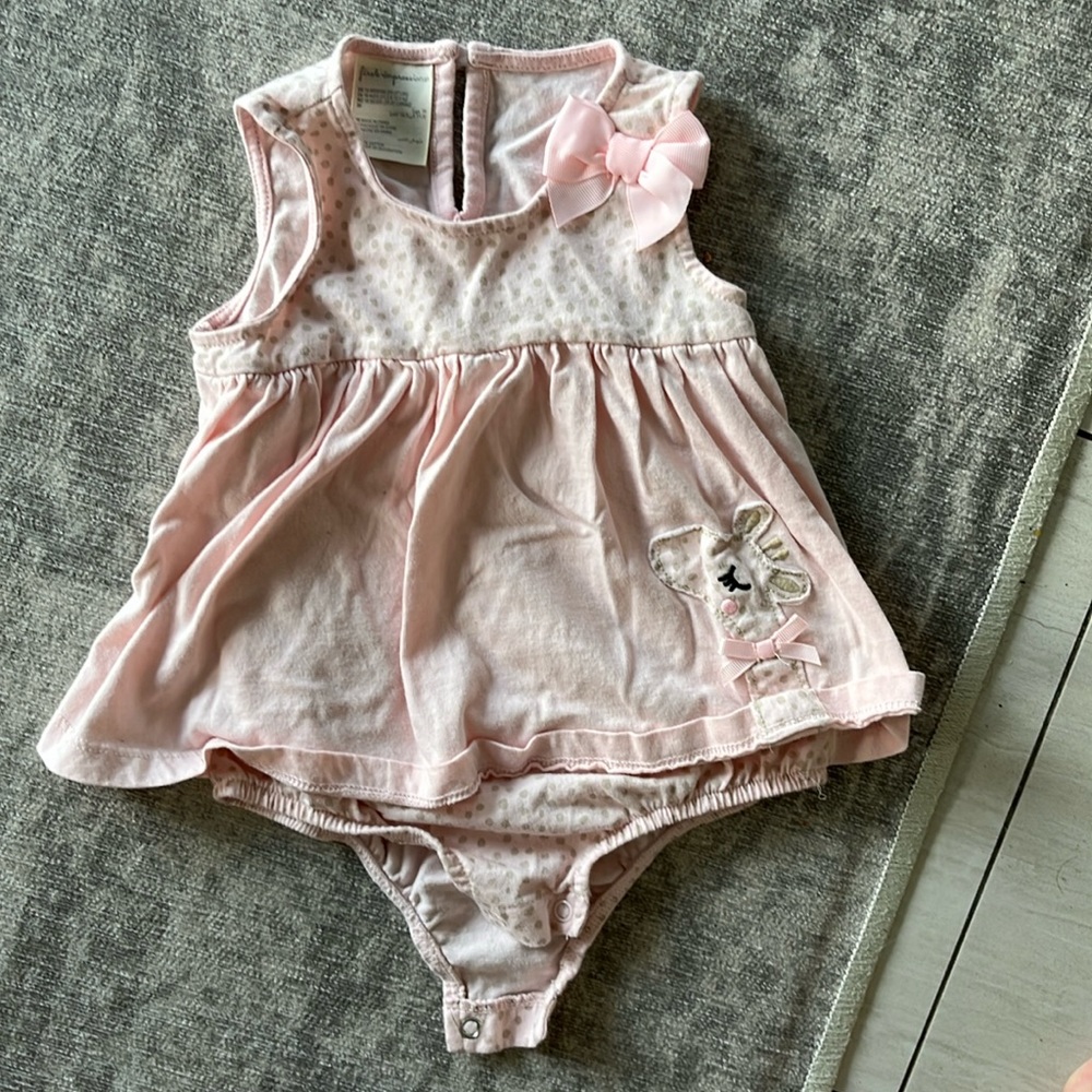 Pink one piece for baby girl